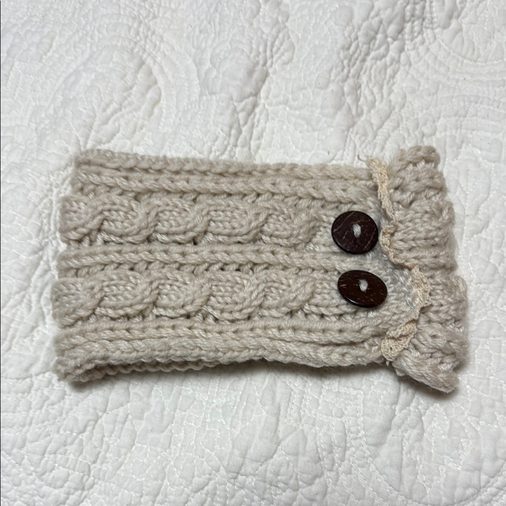 Cozy Knit Ear Warmers with Button Accents